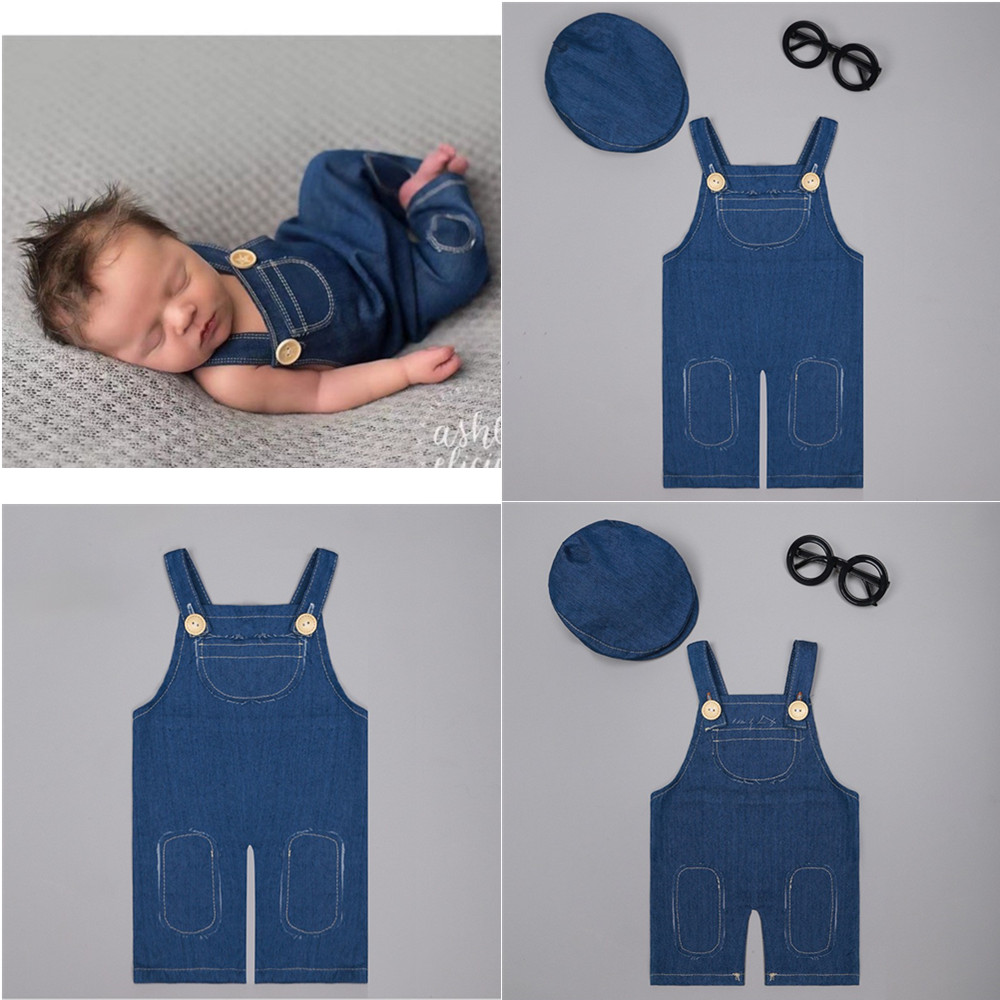 Baby Clothing Dividers - ❤️ Neugeborenen Fotografie Kleidung Denim Overalls