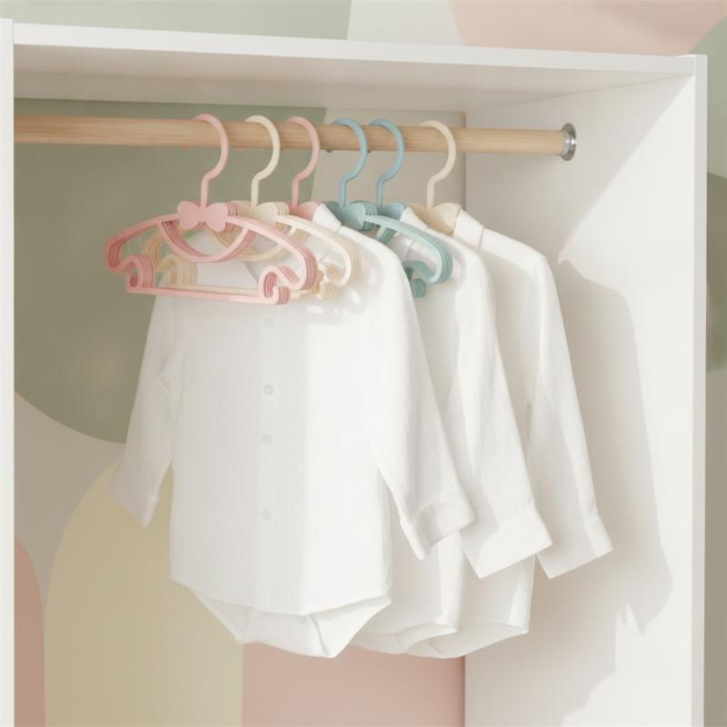 Baby Clothing Hanging Rack - 12-teiliges Baby-Kinder-Kleiderbügel-Set Langlebiger Rutschfester Kleiderständer Säuglingskleidung