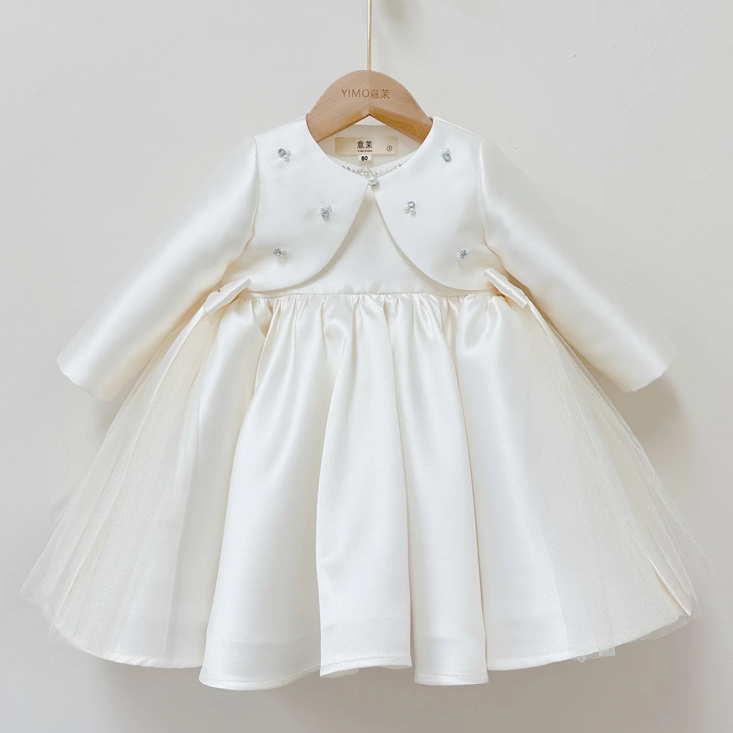 Baby Clothing High End - Baby Mädchen Prinzessinnenkleid Geburtstagsparty Einfarbig Ärmellos