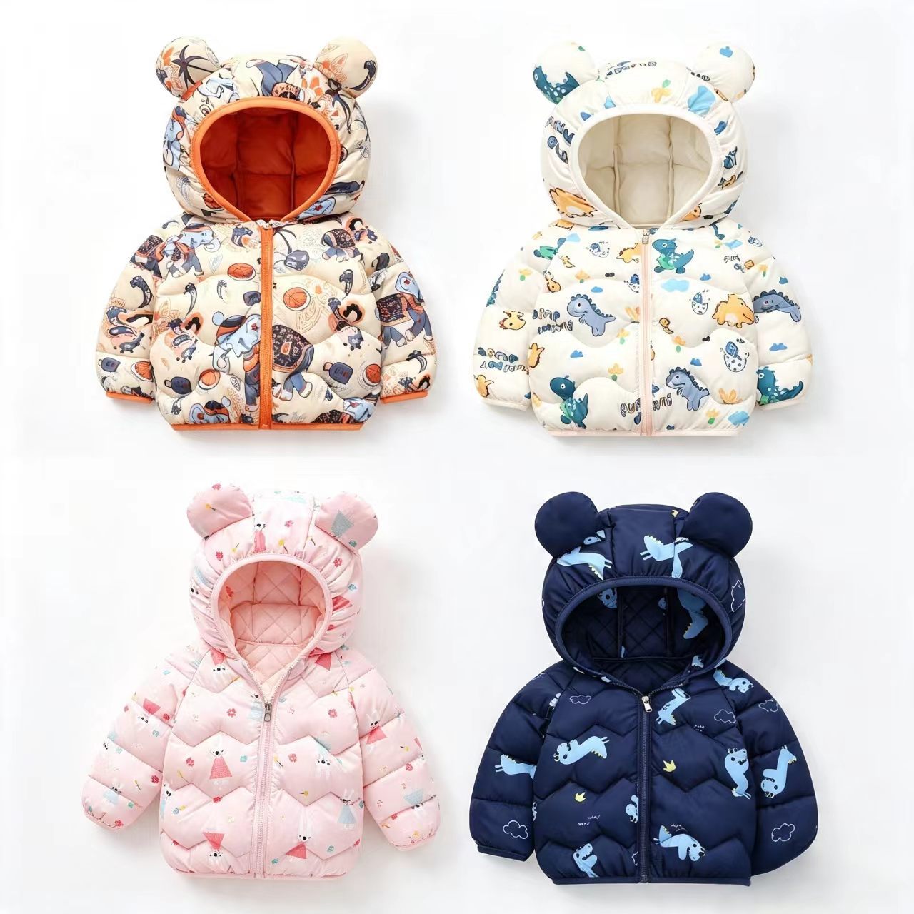 Baby Clothing Dividers - Kindermantel Baby Cartoon-Jacke Jungen Kapuzenkleidung Mädchen