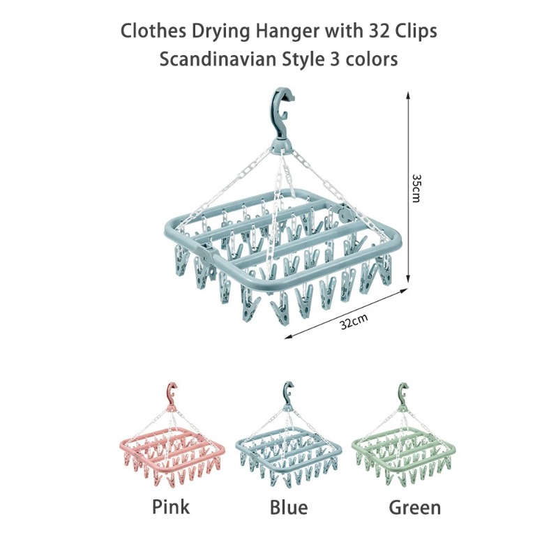 Kleiderbügel mit 32 Clips und  – Baby Clothing Hanging Rack Bewertung und Preis