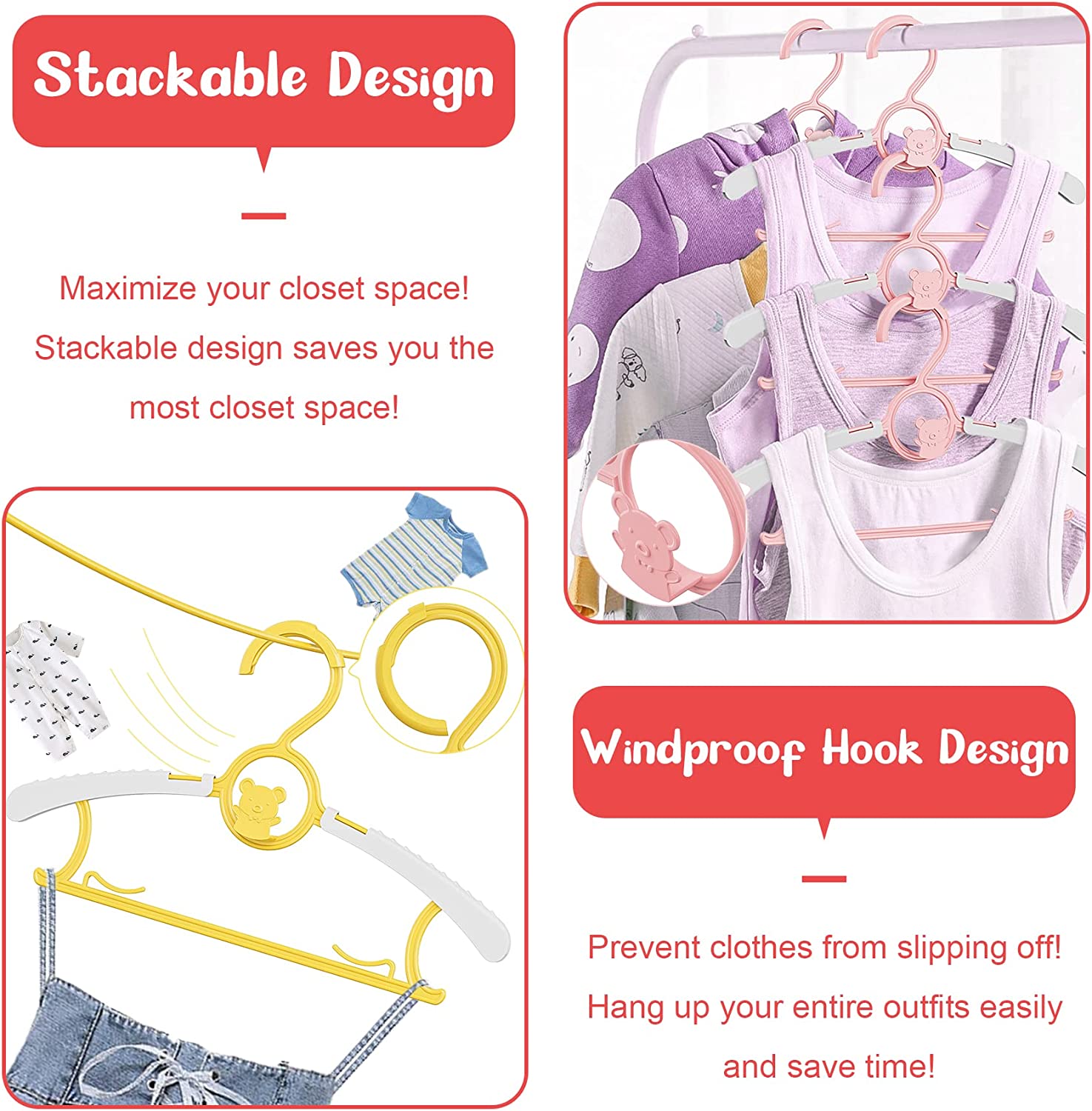 UNTIOR Rutschfester Baby-Kleid – Baby Clothing Hanging Rack Bewertung und Preis